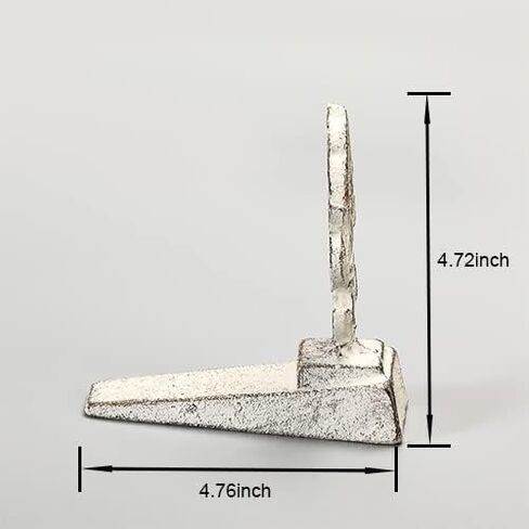 Fleur De Lis Door Stoppers Heavy Duty Cast Iron Decorative Door Stop Wedge,2 PCS, Antique White in Saudi Arabia