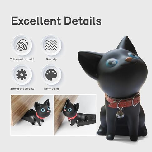 سدادة باب للقطط، توقف باب مزخرف لطيف لأسفل الباب، مصدات أبواب مضحكة لديكور المنزل على شكل حيوانات للباب الداخلي، أفكار هدايا الانتقال لمنزل جديد in Kuwait