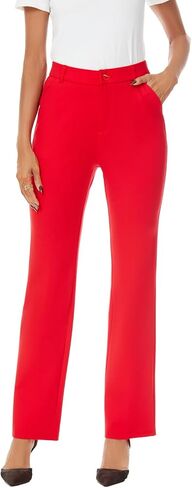 iChosy Women's Stretchy Straight Leg Dress Work Pants Business Office Casual Slacks with Pockets in Saudi Arabia