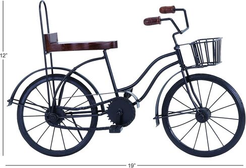 Deco 79 Metal Bike Sculpture, 19" x 3" x 12", Black in Saudi Arabia