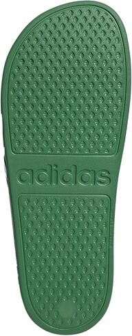 adidas Unisex Adilette Aqua Slide Sandal, Preloved Green/White/Preloved Green, 13 US Men in Saudi Arabia