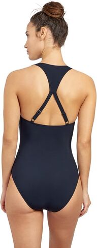 Gottex Women's Free Sport Sprint Solid Round Neck One Piece Swimsuit with Zip in Saudi Arabia