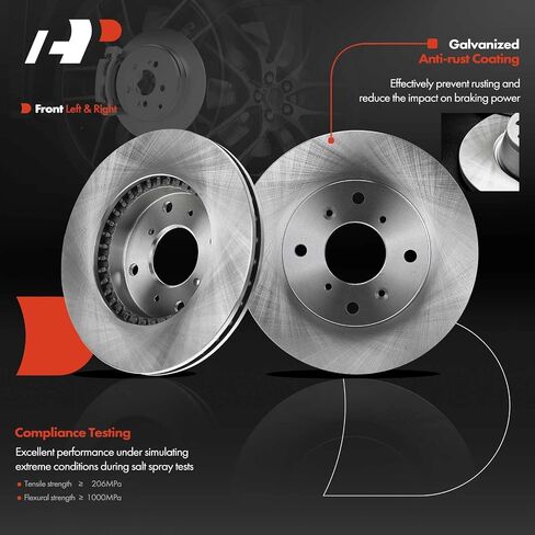 A-Premium Front & Rear Drilled and Slotted Disc Brake Rotors + Ceramic Pads Kit Compatible with Select Acura and Honda Models - CL 1998-1999, Accord 1998-2002, 12-PC Set in Saudi Arabia