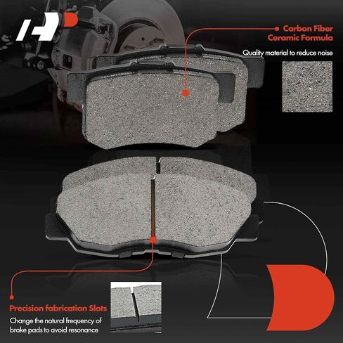 A-Premium Front & Rear Drilled and Slotted Disc Brake Rotors + Ceramic Pads Kit Compatible with Select Acura and Honda Models - CL 1998-1999, Accord 1998-2002, 12-PC Set in Saudi Arabia