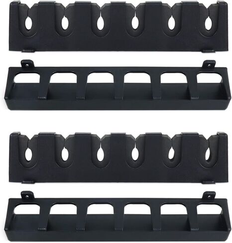 زوجان من حوامل صنارة الصيد العمودية للجدار، رف صنارة الصيد الأسود مقاس 12.5 بوصة، تخزين صنارة الصيد المثبتة على الحائط مع براغي، حوامل قصبة الصيد لغرفة المعيشة في المرآب in Kuwait