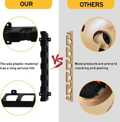 زوجان من حوامل صنارة الصيد العمودية للجدار، رف صنارة الصيد الأسود مقاس 12.5 بوصة، تخزين صنارة الصيد المثبتة على الحائط مع براغي، حوامل قصبة الصيد لغرفة المعيشة في المرآب in Kuwait