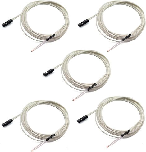 Tegg 5PCS NTC 3950 100K Thermistors Temp Sensor with 1M Wiring and 2Pin Connector for RepRap 3D Printer Heatbed Hot End Mendel Prusa J-Head in Saudi Arabia