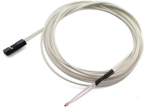 Tegg 5PCS NTC 3950 100K Thermistors Temp Sensor with 1M Wiring and 2Pin Connector for RepRap 3D Printer Heatbed Hot End Mendel Prusa J-Head in Saudi Arabia