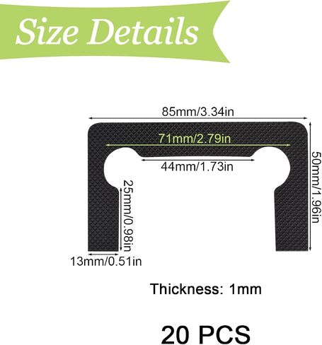 Gasket Replacement Kit for Hinges, 20PCS Rubber Shower Doors Hinge Replacement Part Black Anti-Slip Gasket Glass Hinge Replacement Kit in Saudi Arabia