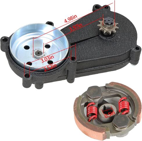 Single Chain 116mm Transmission Gear Reduction Box Clutch Replacement for 2 stroke 47cc 49cc T8F 11T 13T 14T 17T 20T Black in Saudi Arabia