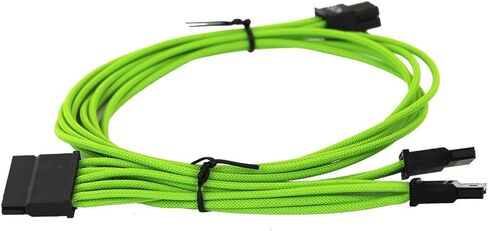 EVGA Black & Light Blue 550-650 G2/G3/G5/G6/G7/GA/G+/GM/P2/P3/P5/P6/P+/T2 Power Supply Cable Set, Individually Sleeved (100-G2-06KL-B9) in Saudi Arabia