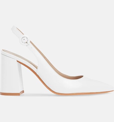 Womens Slingback Block Heels Pointed Closed Toe Work Dress Shoes | Chunky Heels, Sling Back Heels, Party Dress Shoes, Wedding Shoes, Slip On in Saudi Arabia