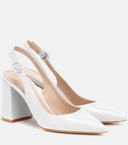 Womens Slingback Block Heels Pointed Closed Toe Work Dress Shoes | Chunky Heels, Sling Back Heels, Party Dress Shoes, Wedding Shoes, Slip On in Saudi Arabia