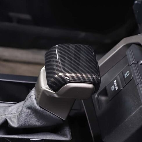 غطاء رأس مقبض ناقل الحركة للتحكم في مركز السيارة لسيارة Toyota Tundra Sequoia 2022-2024 غطاء إطاري ملصق زخرفة داخلية (حبوب ألياف الكربون) in Kuwait