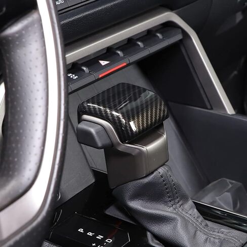 غطاء رأس مقبض ناقل الحركة للتحكم في مركز السيارة لسيارة Toyota Tundra Sequoia 2022-2024 غطاء إطاري ملصق زخرفة داخلية (حبوب ألياف الكربون) in Kuwait