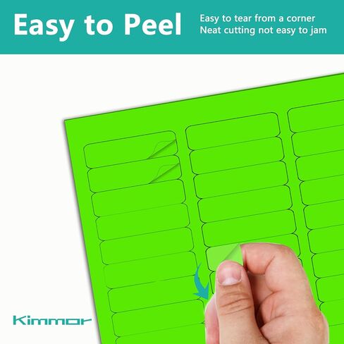 0.5" x 1.75" Premium Green Colored Shipping Address Labels Sticker Papers for Inkjet & Laser Printer Self-Adhesive Mailing Labels Writable Tags, 8.5"×11" 80 Labels per Sheet, Total 16000 Labels in Saudi Arabia