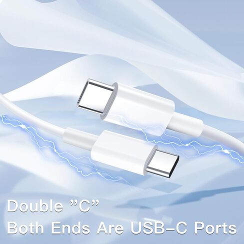 USB C to USB C Cable, 60W 3Pack 6FT USB C Charging Cable Compatible with MacBook Pro,iPhone15/15Pro/15Pro Max/,Samsung Galaxy S23/Ultra/S22,Google Pixel 5/4/3/2 and More in Saudi Arabia
