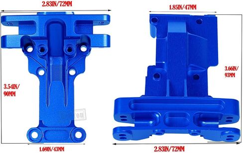 أغطية علبة التروس العلوية الخلفية الأمامية ترقيات جزء لـ 1/5 X-MAXX 8S 1/6 XRT، أغطية علبة التروس العلوية الأمامية والخلفية من الألومنيوم، أزرق داكن in Saudi Arabia