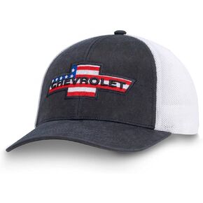 Chevrolet American Flag Bowtie Hat - Chevy Snapback Cap - Officially Licensed by GM Navy