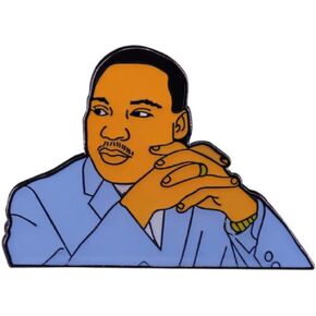 MLK Martin Luther King Jr Junior Civil Rights Movement Black History Pride 1.2" Enamel Pin Badge