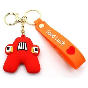 HAJYOHTLL Initial Letter Keychains For Women Men Funny Cute Car Keychain For Wallet Purses Backpack