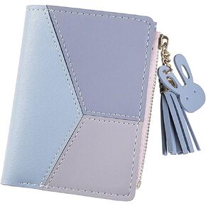 محفظة جلدية للسيدات من كينولي، محفظة صغيرة الحجم لحمل البطاقات مع سحاب للنساء والفتيات، ارجواني، عصرية وبسيطة, بنفسجي, عصري وبسيط in Kuwait