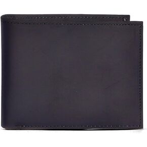 Le'aokuu Mens Genuine Leather Cowhide Bifold Credit Card Case With Flip ID Window Wallet (Brown)