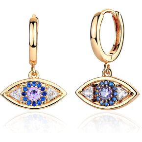 LOYATA Gold Huggie Hoop Earrings for Women Dangle Hoop Drop 14K Gold Plated Dainty Small Minimalist Cubic Zirconia Jewelry Gift… in Kuwait