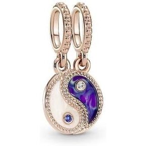Pandora Splittable Yin & Yang Sparkling Dangle Charm Bracelet Charm Moments Bracelets - Stunning Women's Jewelry - Gift for Women in Your Life - Made Rose & Enamel, With Gift Box