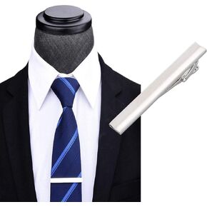 1Pcs Silver Stainless Steel Men's Tie Clip Necktie Pinch Clasp
