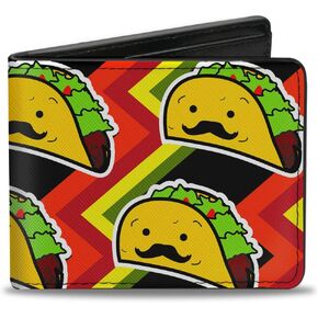 Buckle-Down Wallet, Bifold, Taco Man, Vegan Leather in Saudi Arabia