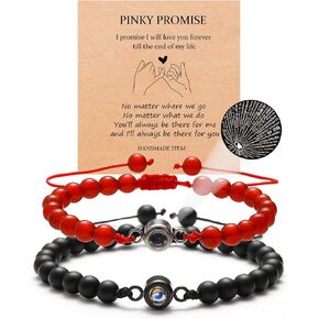 I Love You 100 Languages Bracelets Couples Gifts Matching Bracelets for Couples Aniversay Birthday Valentine's Day Mother's Day Chritmas Gifts for Him and Her Boyfriend Girlfriend