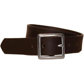 Bison Designs Full Grain Water Buffalo Leather 32mm Standard Leather Belt with Dull Silver Buckle