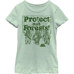 STAR WARS Girl's Ewok Protect Our Forests T-Shirt