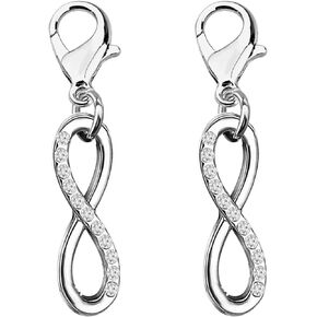 LQRI Infinity Charms Infinity Clip on Charm Infinity Symbol Connectors Charms Pendant Zipper Pull,Charms for Purse,Set of 2