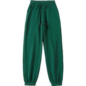 Floerns Women's Casual Drawstring Waist Thermal Lined Straight Leg Sweatpants with Pockets