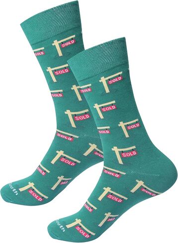 Realtor Sold Sign Dress Socks Set for Men or Women - Gift for Real Estate Agent in Kuwait