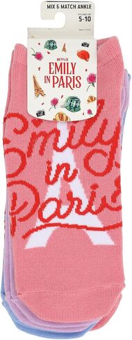 Bioworld Emily in Paris Mixed Quotes Adult Ankle Socks (Pack of 5) in Saudi Arabia