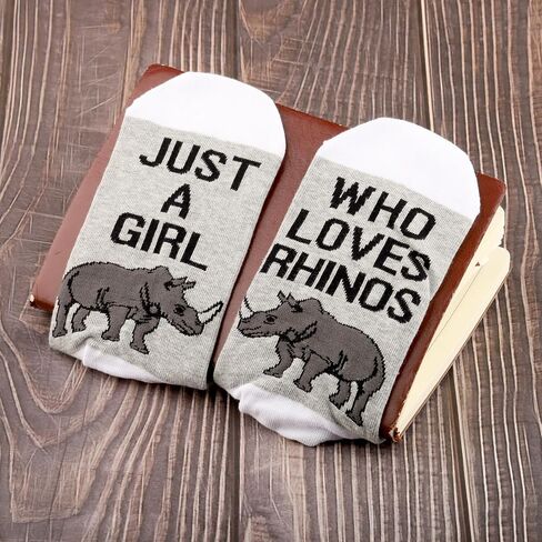 BWWKTOP Rhinos Novelty Socks Rhinos Lover Gifts Just Who Loves Rhinos Rhinoceros Gift Socks With Rhinos in Saudi Arabia