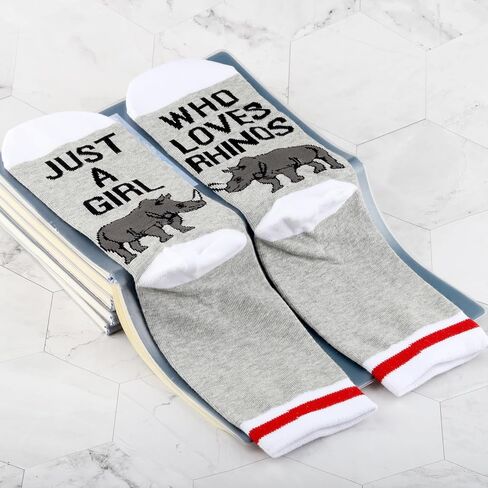 BWWKTOP Rhinos Novelty Socks Rhinos Lover Gifts Just Who Loves Rhinos Rhinoceros Gift Socks With Rhinos in Saudi Arabia