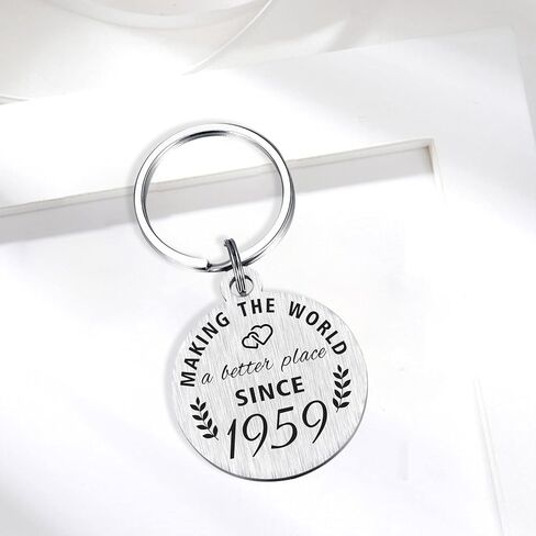 65th Birthday Gifts for Women Men, 65 Year Old Birthday Keychain, Born in 1959 Gifts, 1959 Birthday Decorations in Kuwait