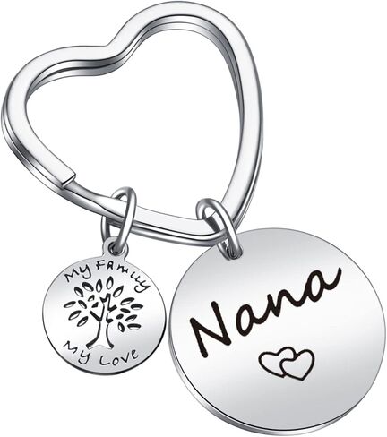 JIUSHUN Grandma Jewelry Gigi Keychain Best Nana Ever Keychain Mothers Day Keyring in Saudi Arabia