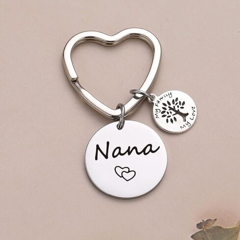 JIUSHUN Grandma Jewelry Gigi Keychain Best Nana Ever Keychain Mothers Day Keyring in Saudi Arabia