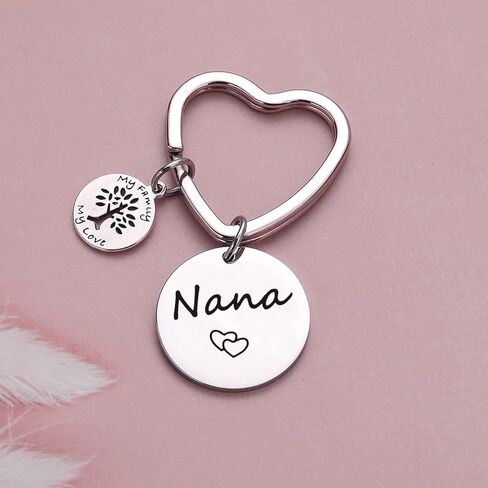 JIUSHUN Grandma Jewelry Gigi Keychain Best Nana Ever Keychain Mothers Day Keyring in Saudi Arabia