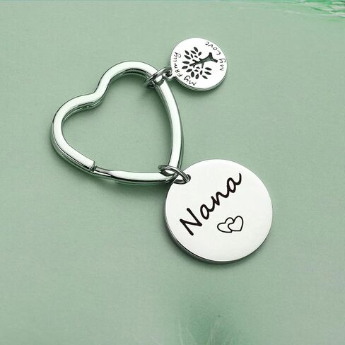 JIUSHUN Grandma Jewelry Gigi Keychain Best Nana Ever Keychain Mothers Day Keyring in Saudi Arabia