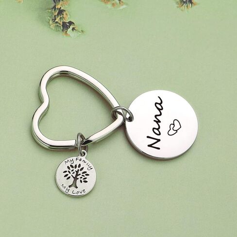 JIUSHUN Grandma Jewelry Gigi Keychain Best Nana Ever Keychain Mothers Day Keyring in Saudi Arabia