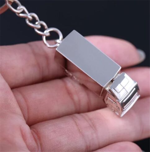 Metal KeyChain Truck Keyring KeyChain Lorry Car Key Ring Keyfob Keychain for Car Keys Creative Gift Lovely Keyring for Silver in Saudi Arabia