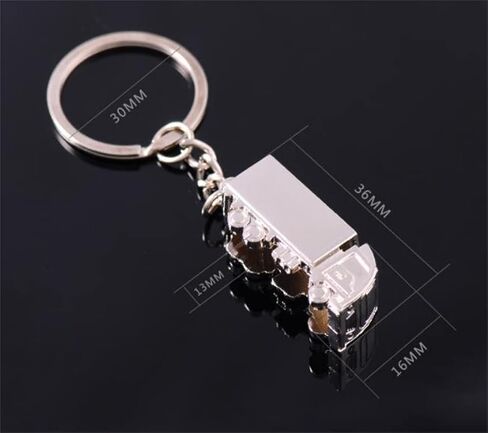 Metal KeyChain Truck Keyring KeyChain Lorry Car Key Ring Keyfob Keychain for Car Keys Creative Gift Lovely Keyring for Silver in Saudi Arabia
