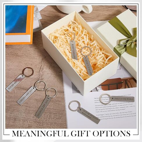 Yaocom 50 Pcs Inspiration Gifts for Women and Men with Quotes Uplifting Encouragement Keychain Affirmation Inspirational Key Chains for Best Friend Classmates Friendship Birthday Gifts in Saudi Arabia
