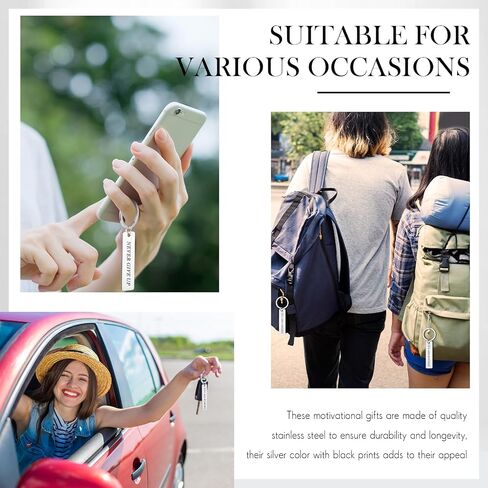 Yaocom 50 Pcs Inspiration Gifts for Women and Men with Quotes Uplifting Encouragement Keychain Affirmation Inspirational Key Chains for Best Friend Classmates Friendship Birthday Gifts in Saudi Arabia